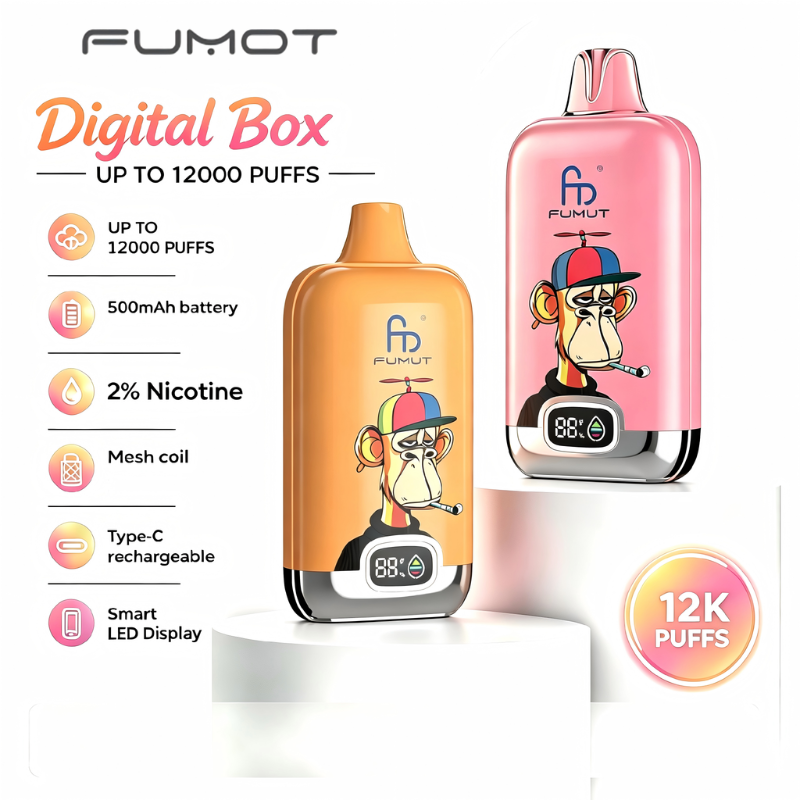FUMOT RandM Digital Box 12000 Puffs - 10pcs